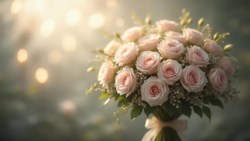 A rózsák csokra az érzelmek és a szeretet szimbóluma, álmainkban a harmóniát és a boldogságot jelképezheti.