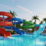 Egy csúszdapark az álomban gyakran a szórakozás, szabadság és az izgalmas lehetőségek szimbóluma lehet, de utalhat arra is, hogy az álmodó kész új kihívások elé nézni, vagy épp a saját érzelmi hullámvasútját éli át.
