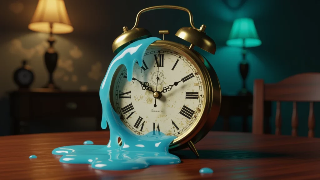 Az elfolyó idő szimbolizálja a pillanatok múlását és a változásokat az életünkben.