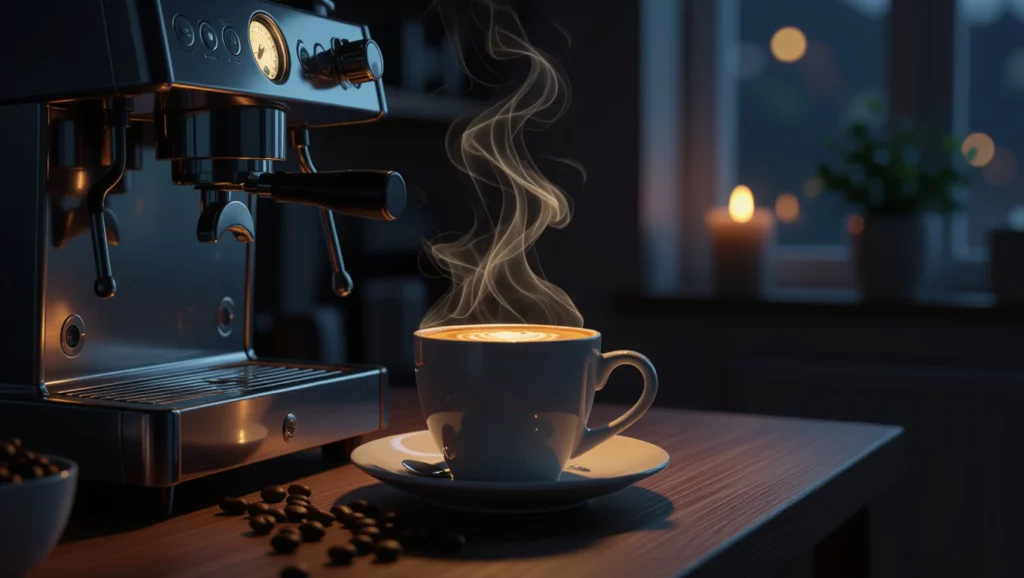 Az eszpresszó és a gőzölő, kellemes álomfejtés a pihenésről és a kreatív gondolatokról.