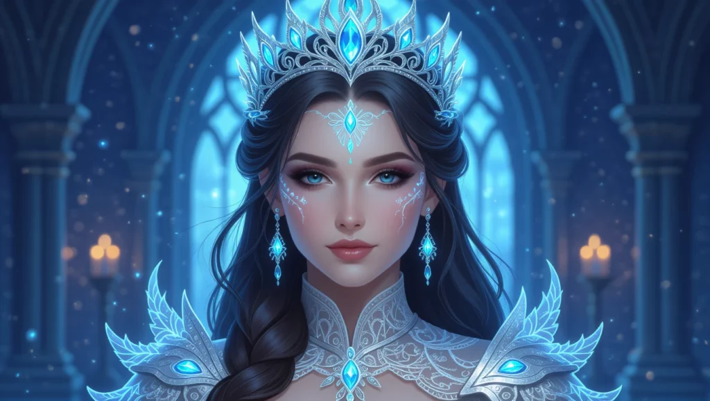 Egy jéghercegnő álma, amely a hideg szépség és a varázslat világába kalauzol.