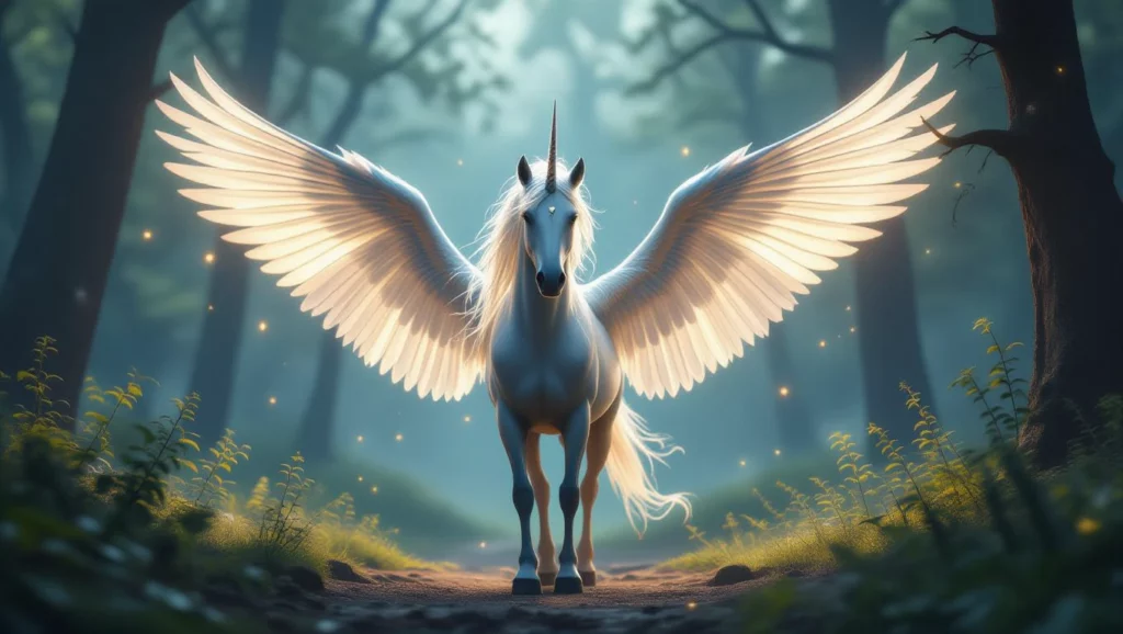 A pegazus megjelenése az álmokban a szabadság és a lehetőségek szimbóluma, amely a boldogságot és a kreativitást is jelképezi.