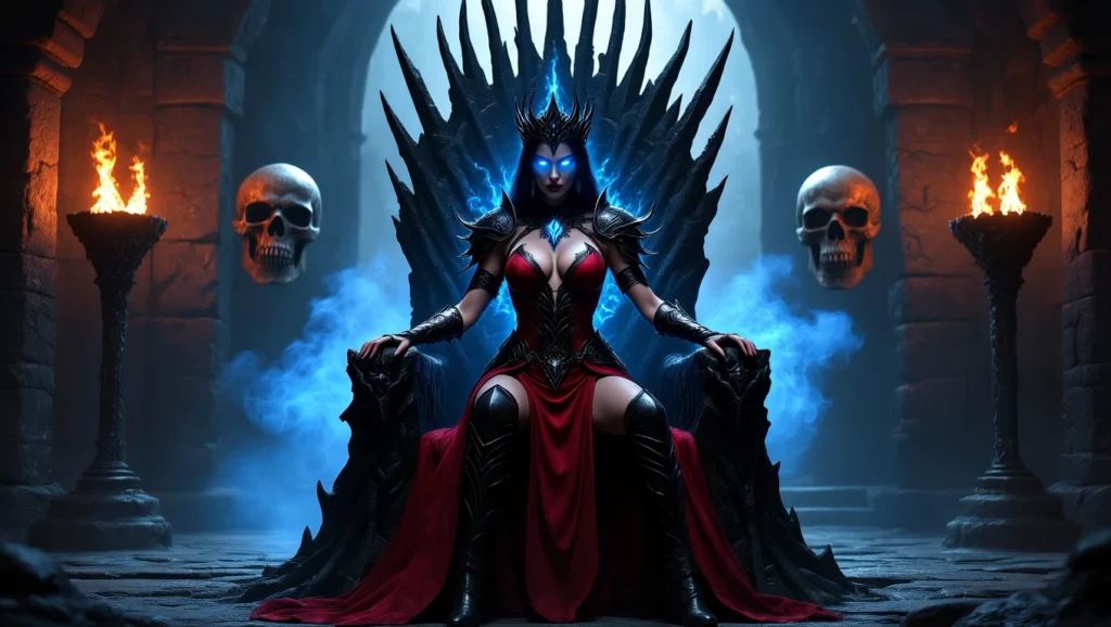 A sötét varázsló trónján ül, a hatalom és a titkok őrzője, aki álmainkban is megjelenhet.