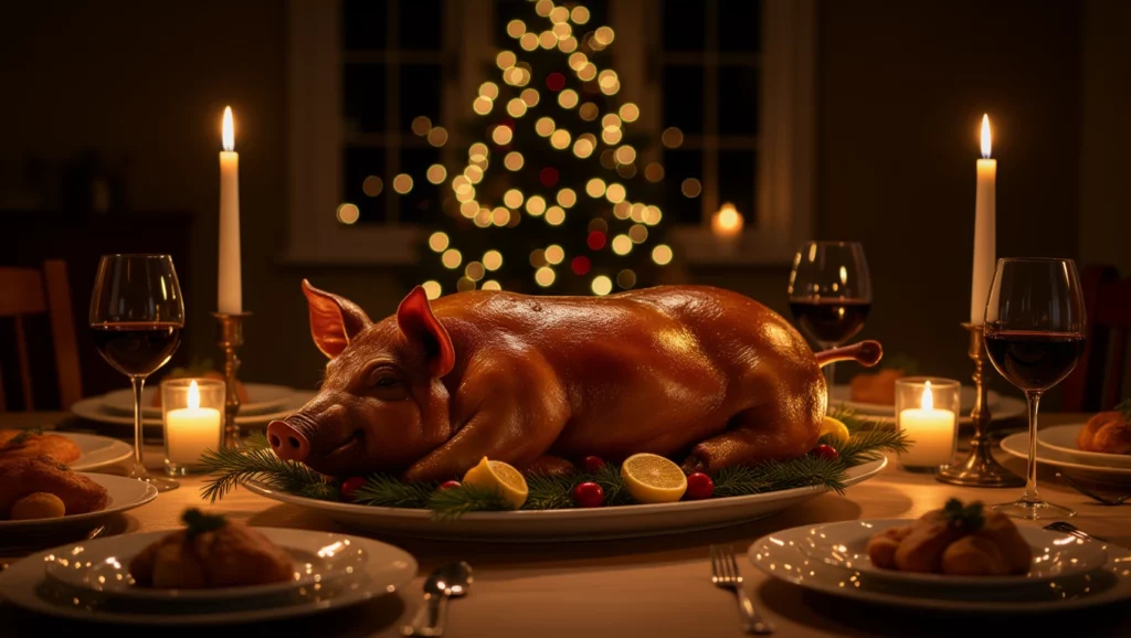 Sültmalac az ünnepi asztalon, a bőség és a családi együttlét szimbóluma.