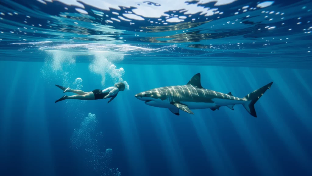 Az álom víz alatti menekülést és félelmet szimbolizál. A cápával való találkozás a kihívásokkal való szembenézésről árulkodik.