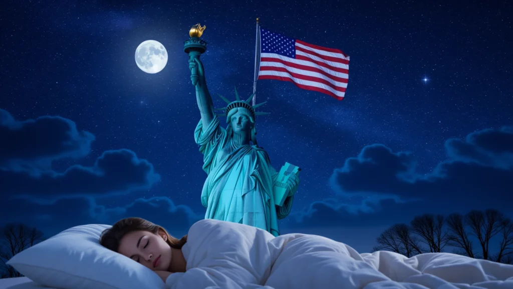 Az álom szimbolikája a szabadságról és a reményről, a nő a nyugalom és a biztonság érzését tükrözi.