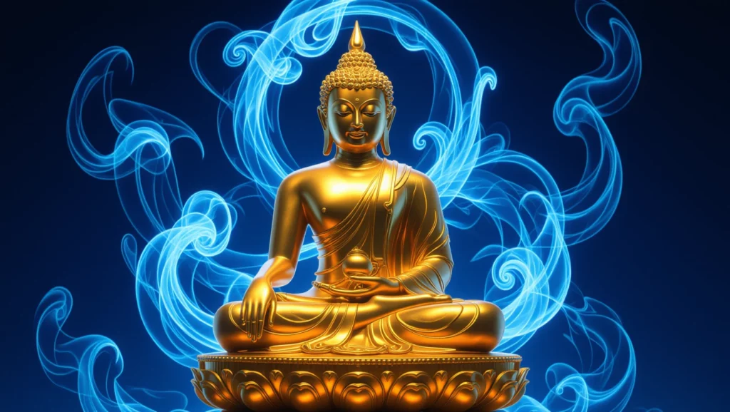 A Buddha szobra álomban a belső béke és megvilágosodás szimbóluma, amely a meditációra és a spiritualitásra ösztönöz.