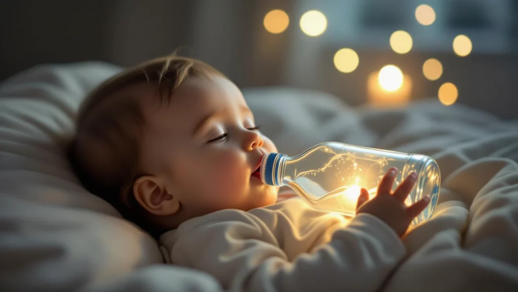 A cumisüveget szorongató kisbaba álma a biztonság és a szeretet szimbóluma.