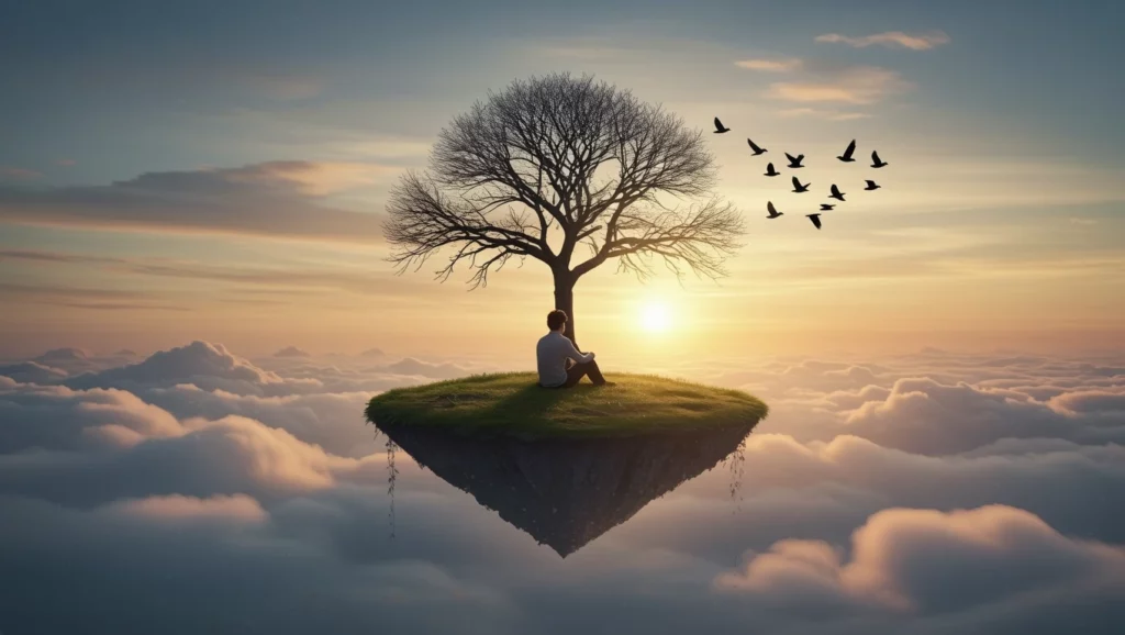 A fák és madarak szimbolizálják a szabadságot és az álmaink követését.