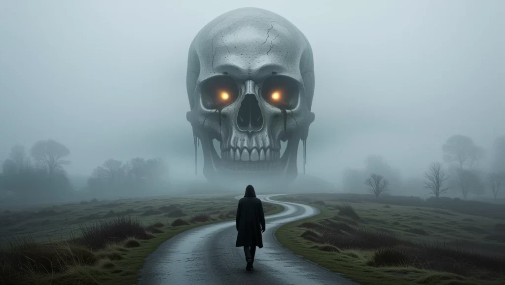 Az álomban megjelenő hatalmas koponya a félelem és a tudatalatti elnyomott érzések szimbóluma.