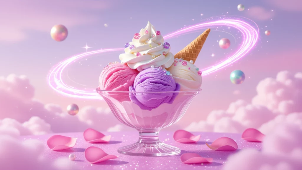 A fagylaltkehely a boldogság és az élvezetek szimbóluma, mely álmokban a vágyakat tükrözi.