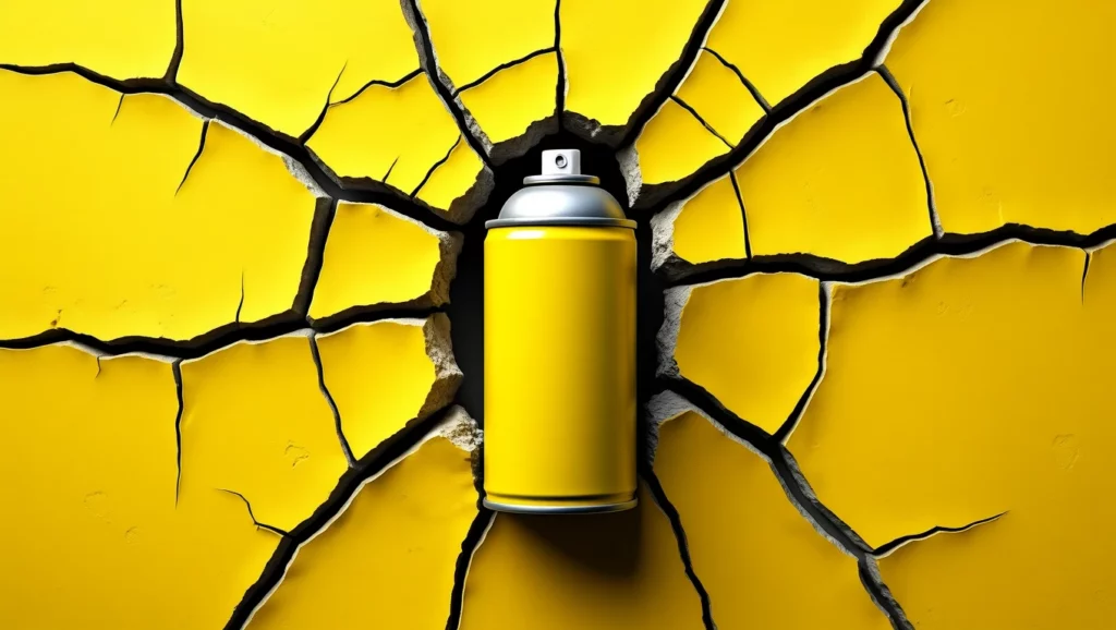 A flakon a fal repedései között új lehetőségeket és kreativitást szimbolizál, álmaink felfedezését segíti.