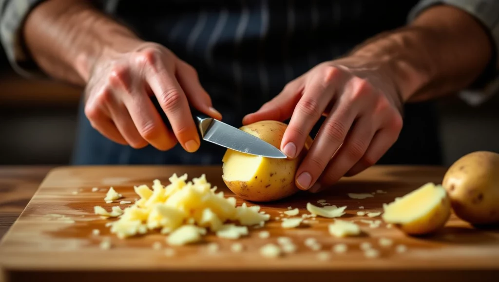A burgonya hámozása az új kezdetek és lehetőségek szimbóluma az álmokban.