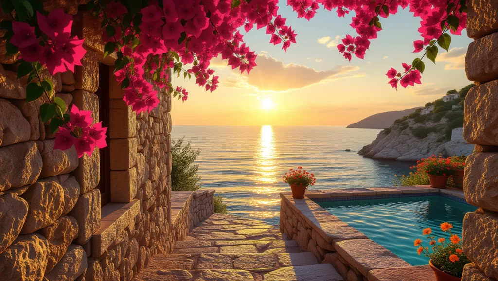 A naplemente varázsa és a virágok harmóniája álmainkban az új kezdetek szimbólumai.