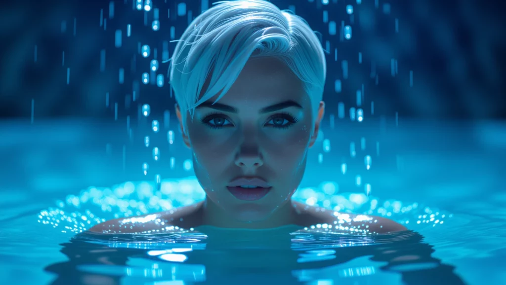 A víz alatti megtisztulás szimbóluma, amely az érzelmi felfrissülést és a belső békét jelképezi.