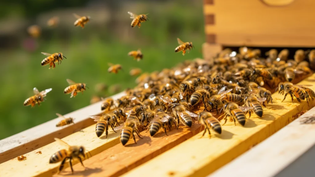 A méhek rajzása körül a kaptárban új kezdeteket, közösséget és szorgalmat szimbolizálhatja az álmokban.