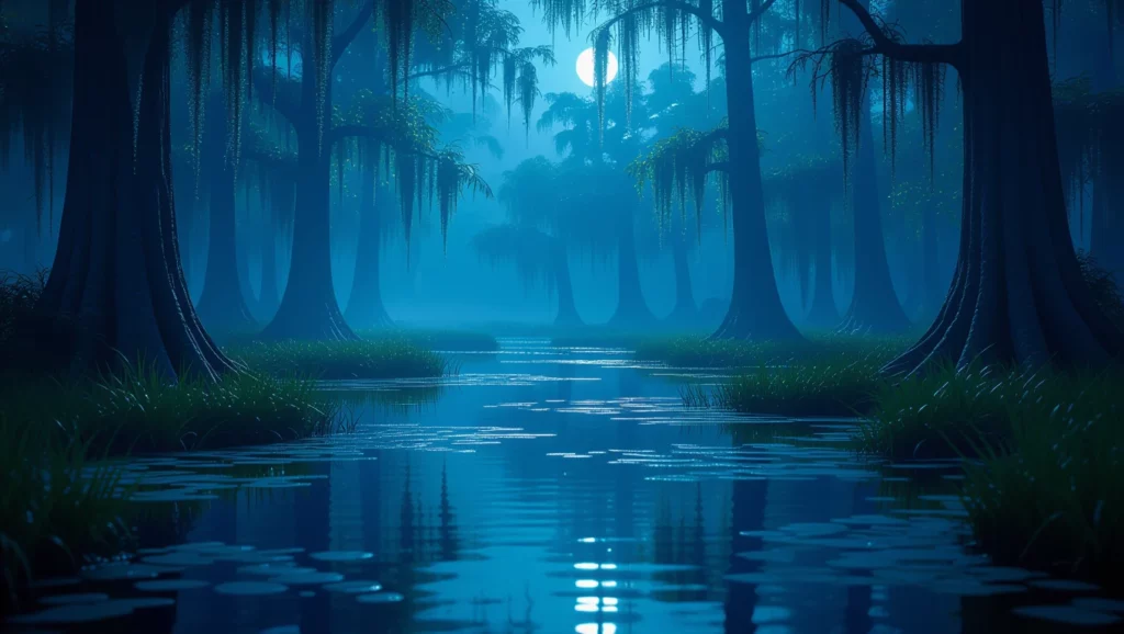 A mocsárban a holdfény varázslatos atmoszférát teremt, amit az álmokban is megtapasztalhatunk.