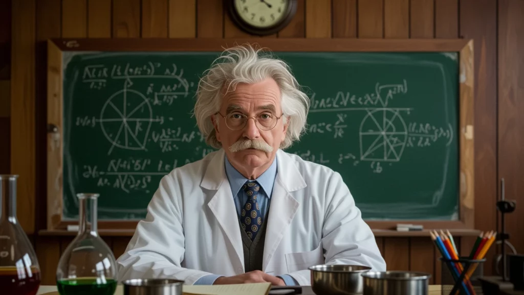 A professzor álmaiban a tudomány és a felfedezés új lehetőségei bontakoznak ki, a tudás határait feszegetve.