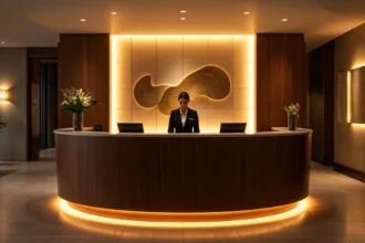 A recepció nyugalmat és biztonságot sugall, ami álmainkban a stabilitás szimbóluma.