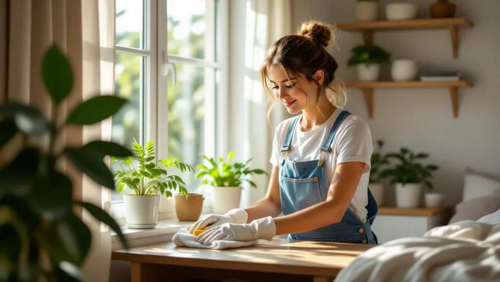 A takarítás álma a rend és tisztaság iránti vágyat tükrözi, új kezdetek és friss energiák jele.