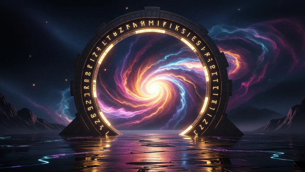 Portálról álmodni gyakran új lehetőségek megjelenését, változást vagy ismeretlen világok felfedezésének vágyát szimbolizálja. Az álom arra utalhat, hogy készen állsz átlépni egy fontos életszakaszba vagy új tapasztalatokat szerezni.