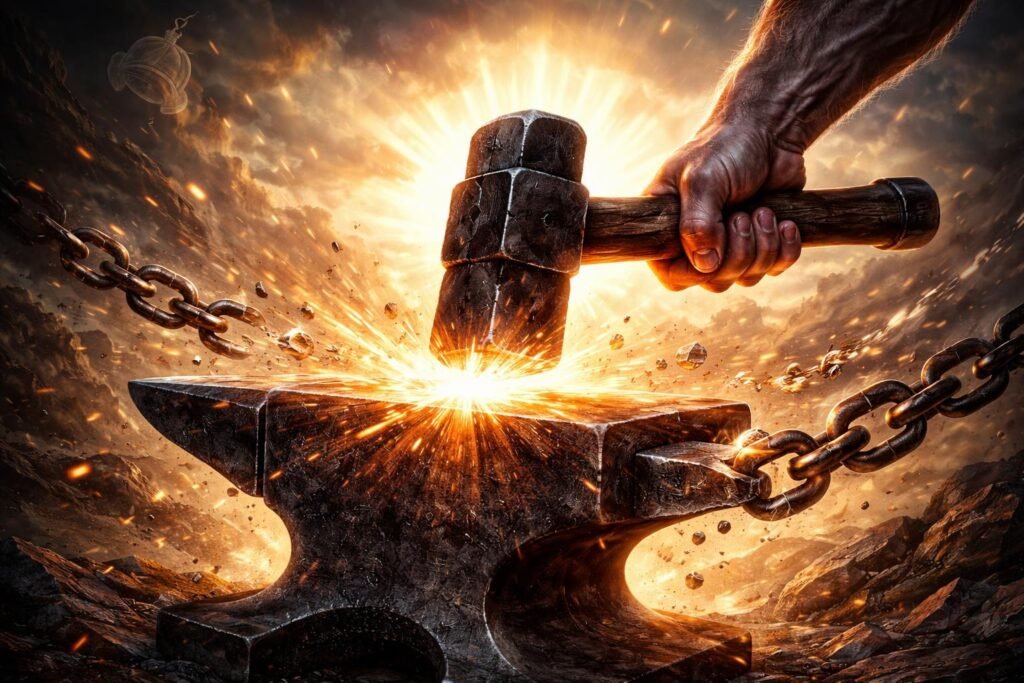 Kalapáló ember álmában, erő és kitartás szimbóluma