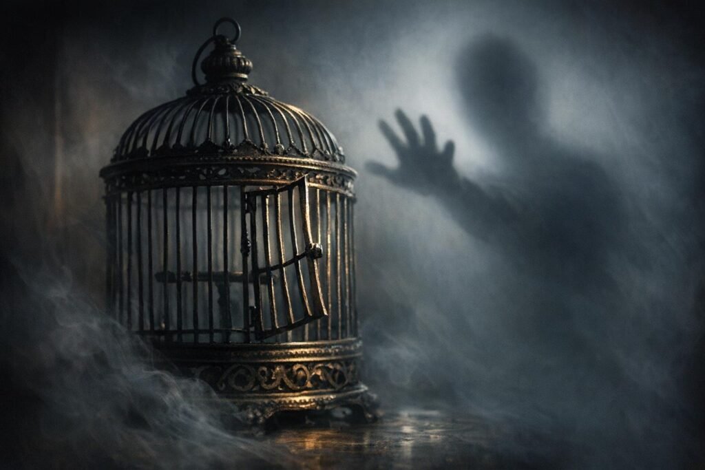 Lángoló ketrec égő szimbólumként álomban