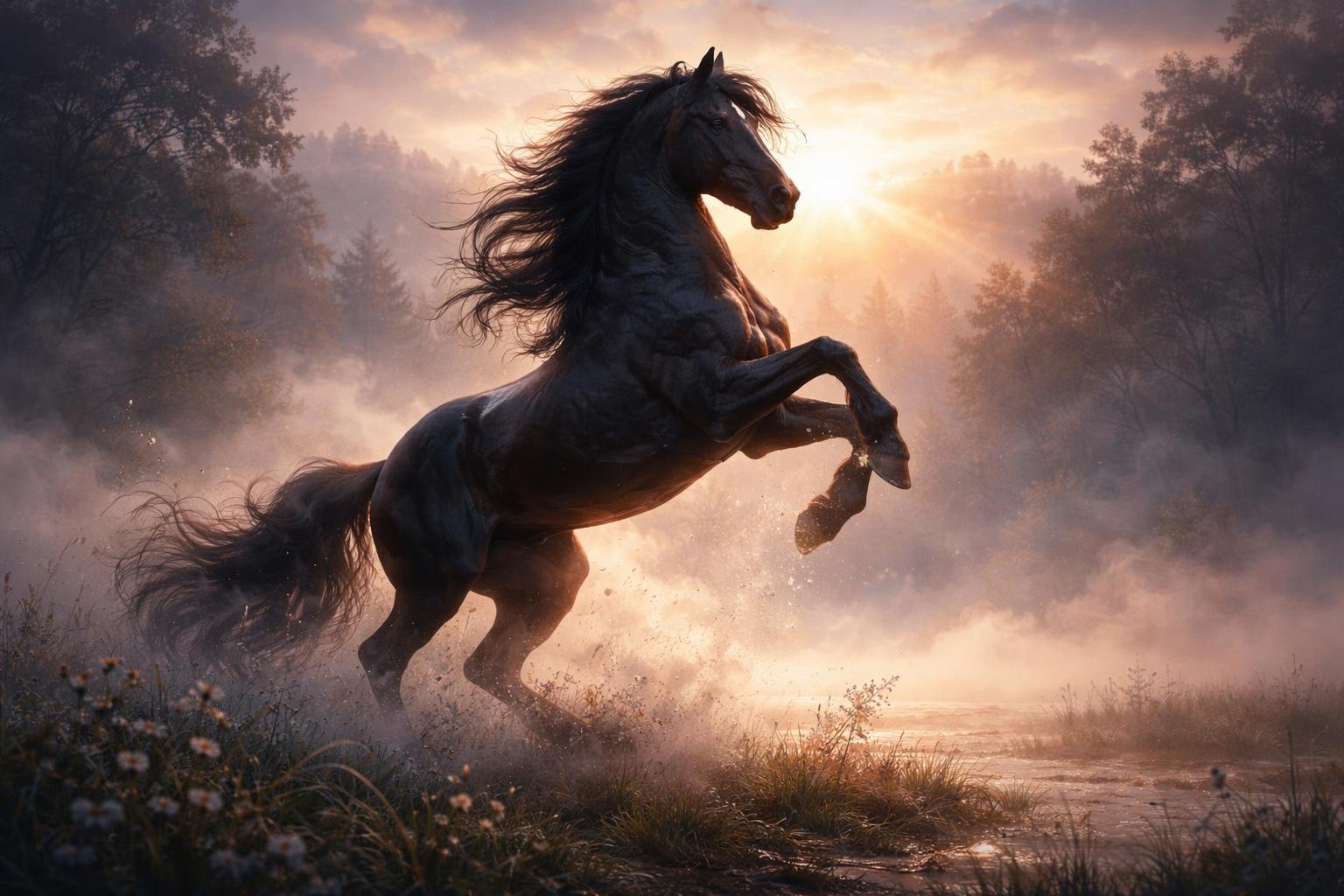 Ágaskodó ló szabad energiát és erőt szimbolizál álmokban