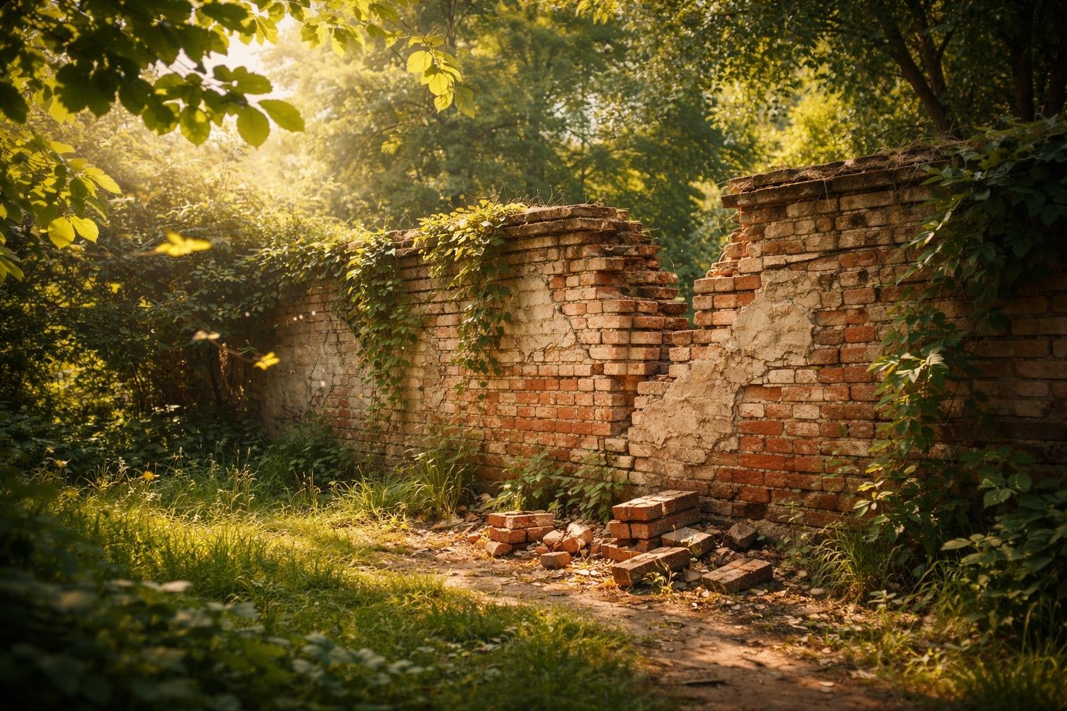 Kidőlt fal az álomban, utalás határ lezárására és változásra