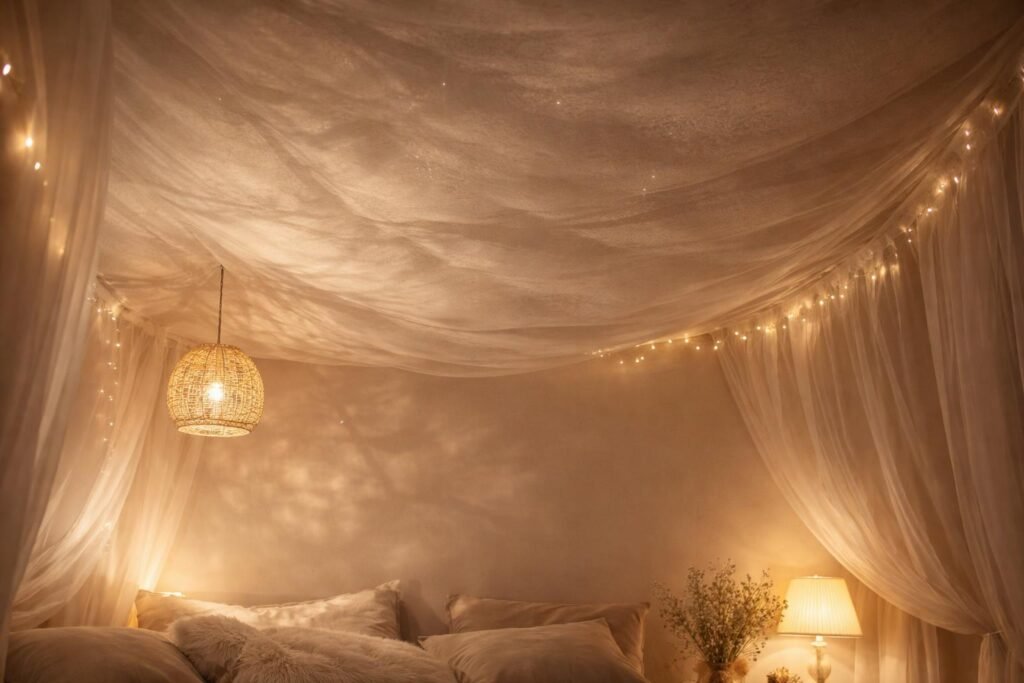 Álom mennyezetről, amely a biztonságérzet és belső határok jelképe