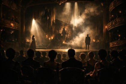 Álombeli opera jelenet, érzelmek és drámai pillanatok