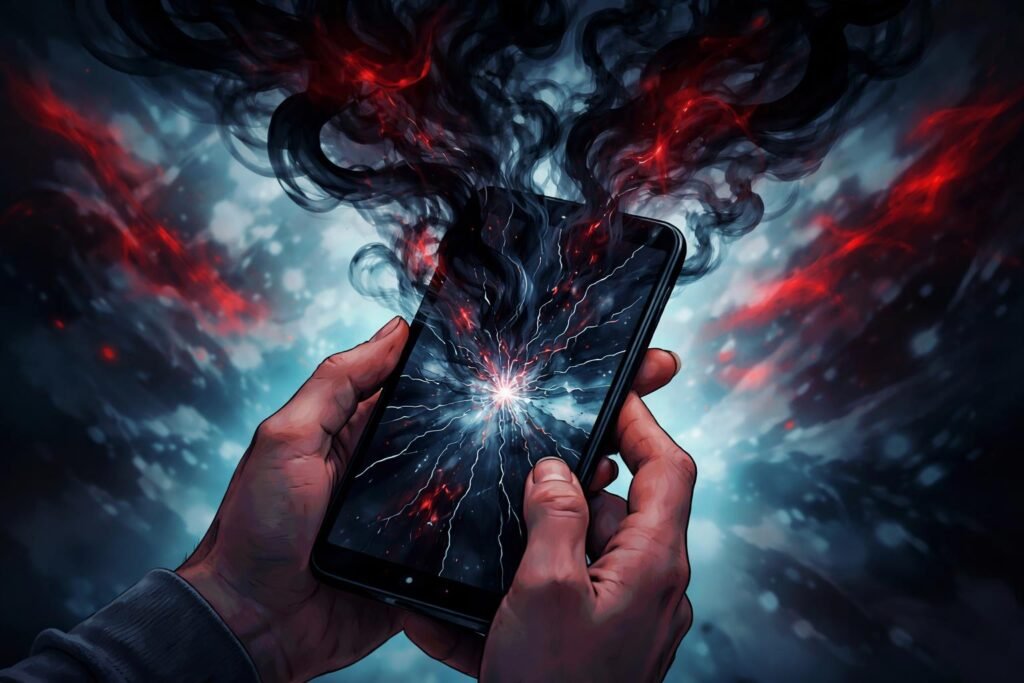 Telefon felrobbanása álomban, belső feszültségek jele lehet