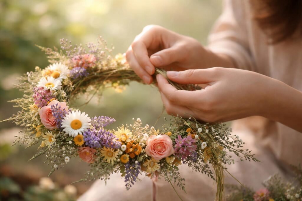 Virágkoszorú fonása, harmónia és egység önmagunkkal