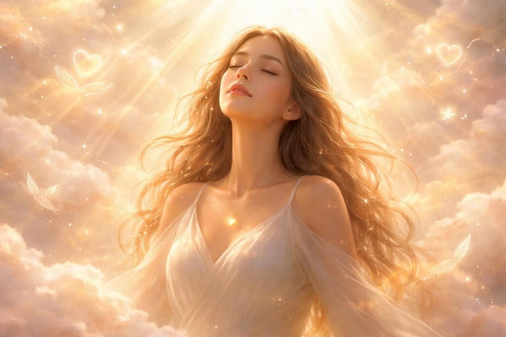 Sütkérező ember a meleg napsütésben, lelki feltöltődés jele