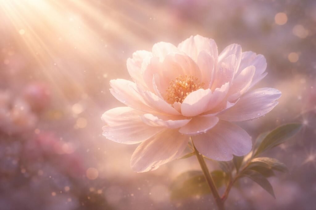 Egy gyönyörű, frissen kinyíló virág a természetben