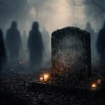 Ember áll egy sírkő előtt, amin idegen név szerepel