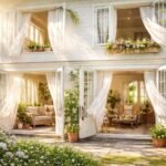 Kinyitott ablakok egy otthonban, friss levegő és fény áramlik be