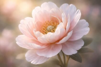 Kinyíló virág közeli kép, érzékenység és szépség szimbóluma