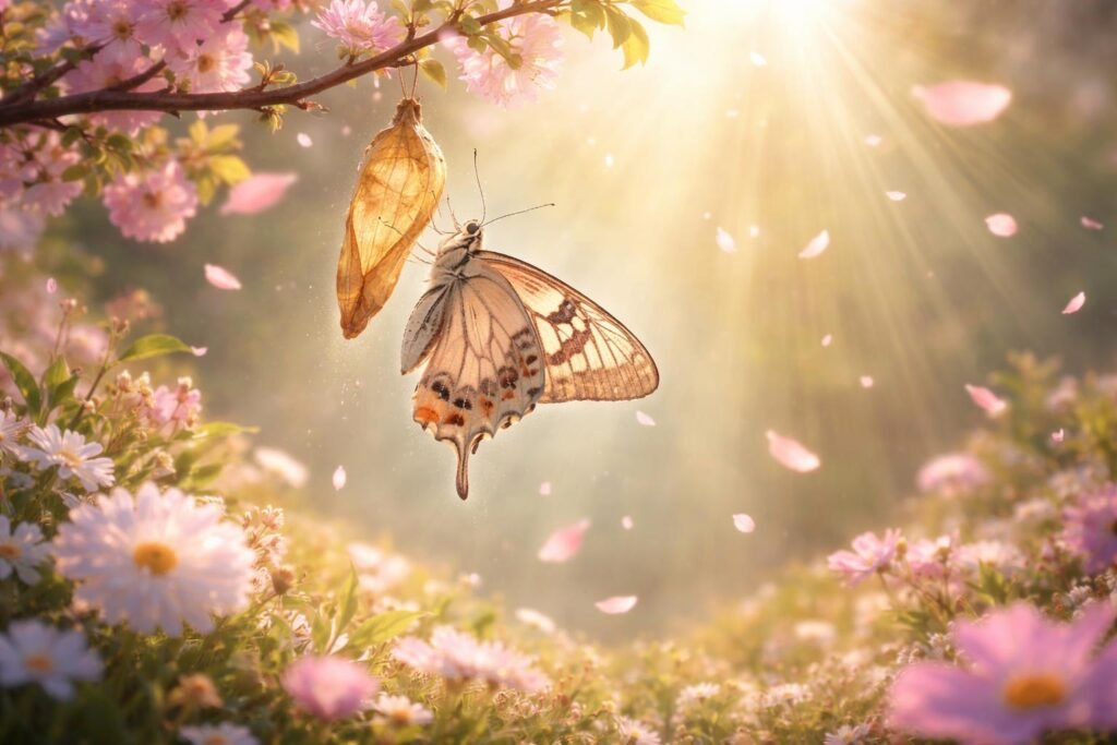 Tavasszal pillangóvá válás spirituális újjászületés és könnyedség jelentése